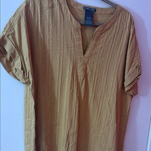Matty M Beige Short Sleeve Top